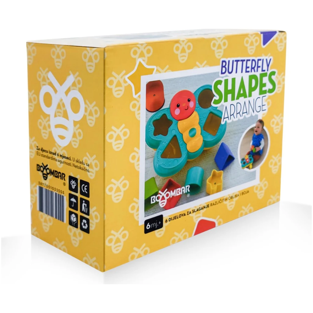 Edukativna igračka Boombar Butterfly Shapes Arrange