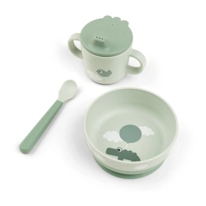 Prvi set za jelo Done By Dee Foodie Happy Clouds Green