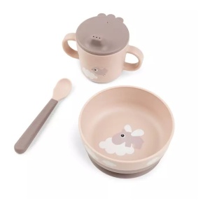 Prvi set za jelo Done By Deer Foodie Happy Clouds Powder