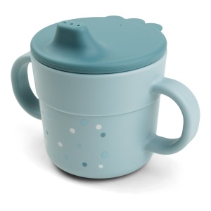 Šalica za učenje pijenja Done By Deer Foodie Happy Dots Blue