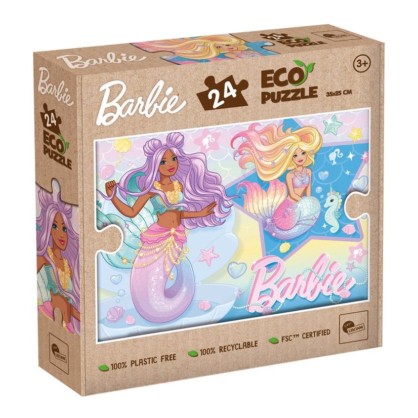 Lisciani Giochi – Barbie Eco-Puzzle Mini 24 Pezzi – Puzzle Per Bambini Dai 3 Anni – Formato 25x35 – Ecologico E Colorato