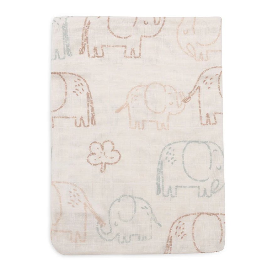 Jollein Pamučne Pelene Od Muslina Elephant Tales 70X70 3Pack