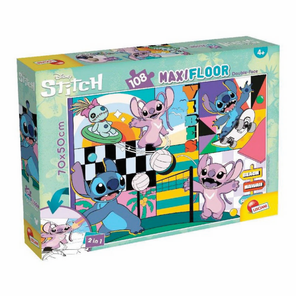 Lis:Disney Puzzle Df Maxifloor 108 Lilo & Stitch