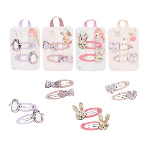 Princess Mimi kopče za kosu sa svjetlucajućim motivom i tekstilom