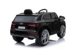 Black Audi Q5 children's ride-on toy car, rear and side view with red taillights and large alloy wheels