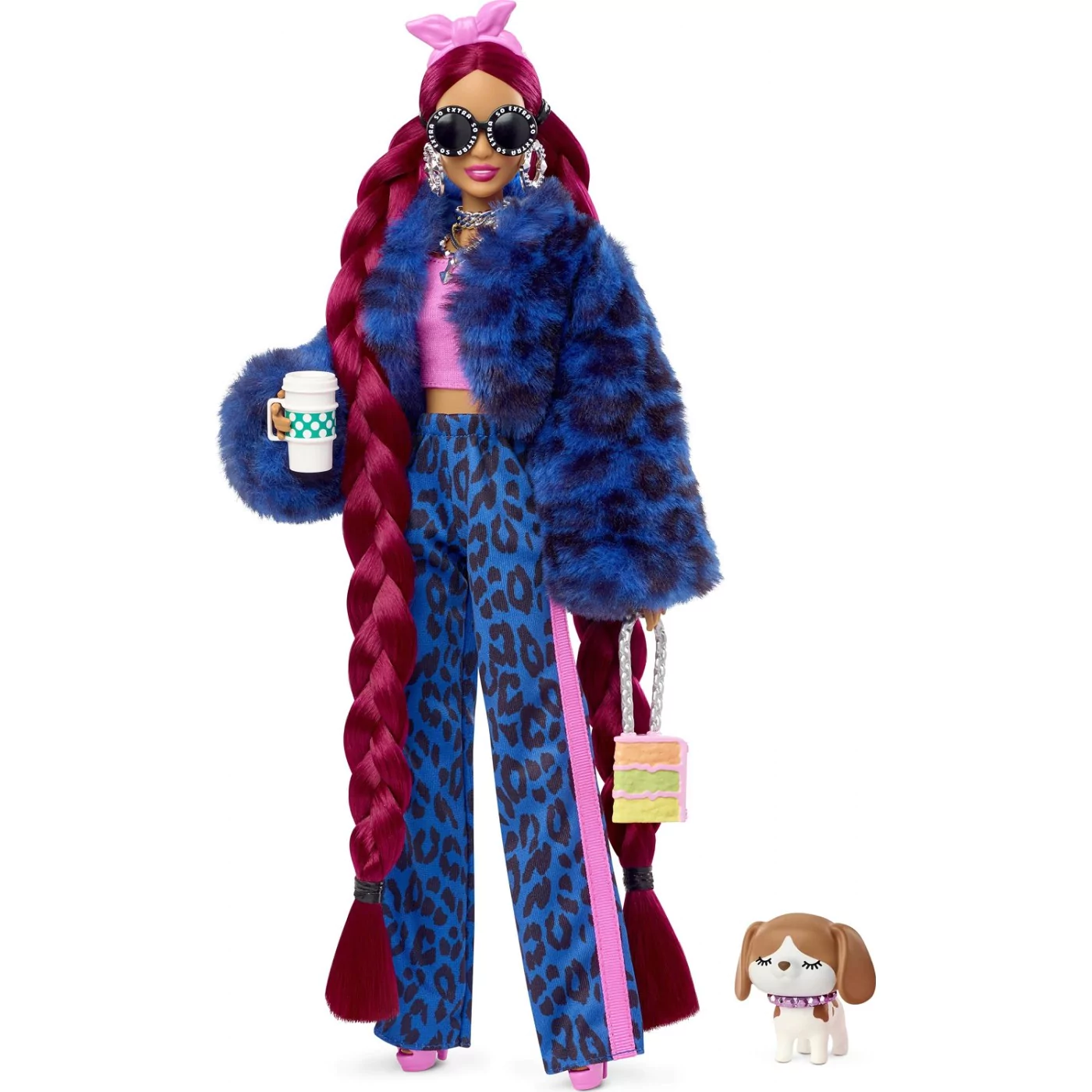 Barbie Lutka Extra-Blue Leopard