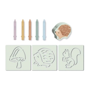 Pastelne bojice sa spužvicom i šablonama za kupanje Little Dutch 6047-126251