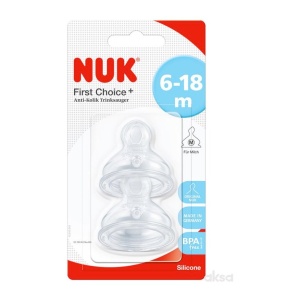 Sisač za bocu NUK First Choice Plus silikonski Vel 2/2 kom M