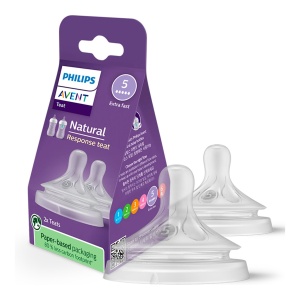 Silikonski Sisač Philips Avent Response Natural 3.0 5 Kapi (6Mj+)