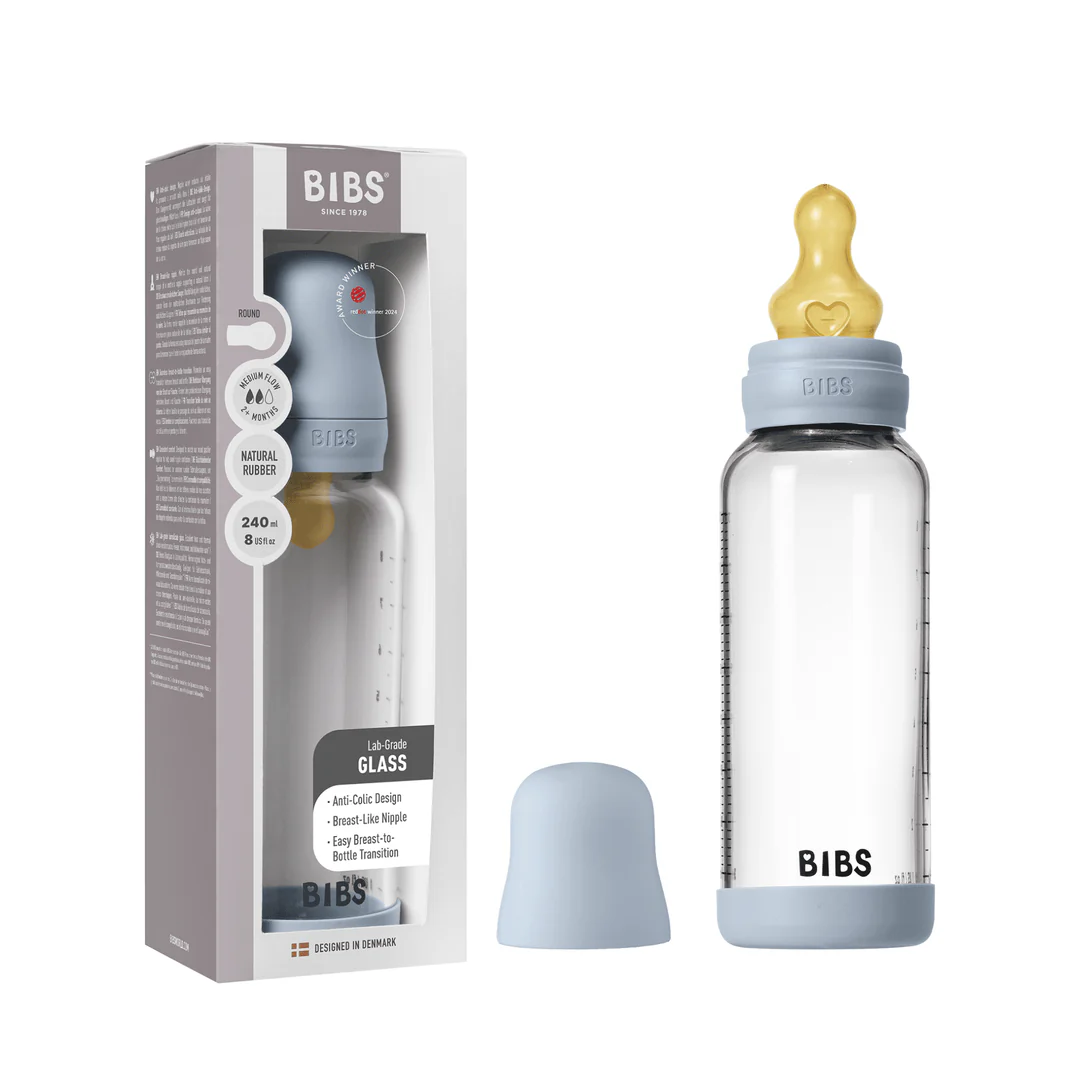 Bibs Bočica Latex 240Ml Medium Flow Baby Blue 5020231