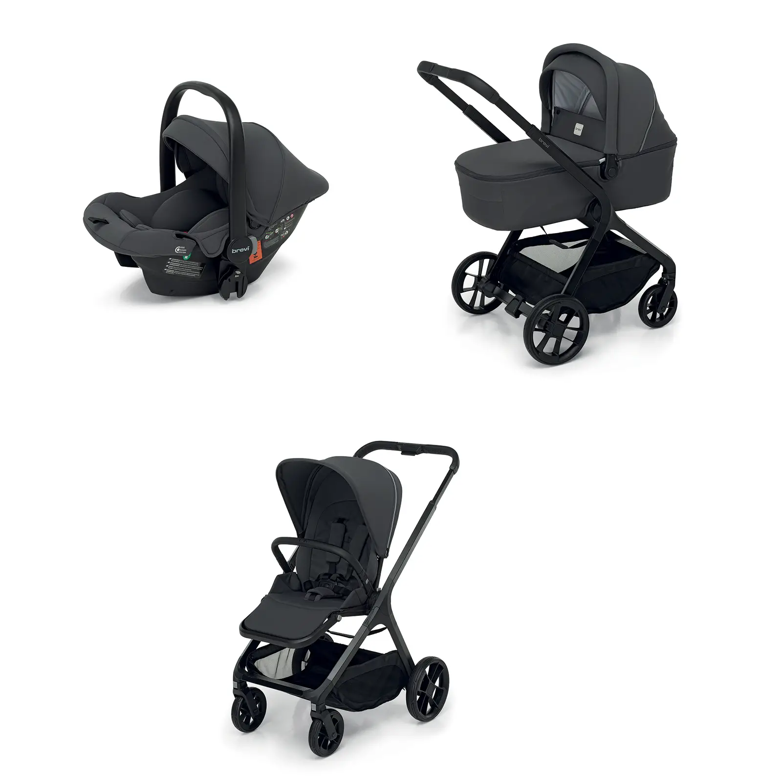 Brevi Brio Travel System 3U1 Grey 9302023002