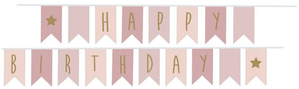 Jabadabado Zastava Happy Birthday Pink A3217