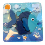 Outlet: Igračka drvene puzzle avion i riba - Image 2