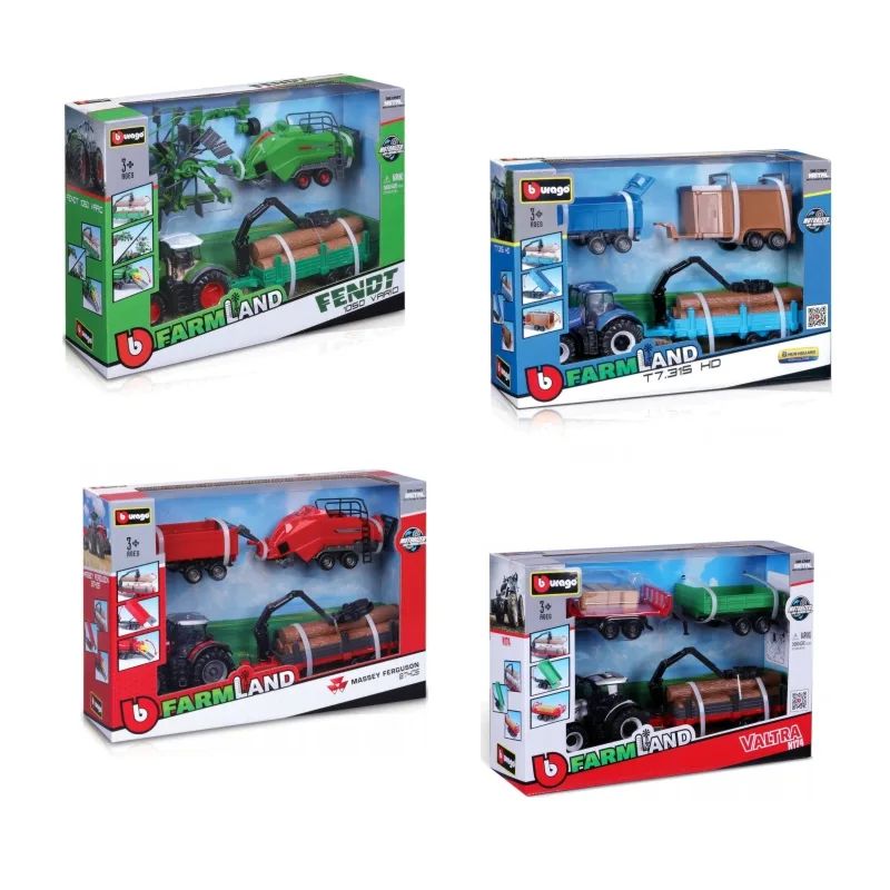 Traktor Bburago Valtra M2Q Sa 3 Prikolice 112029
