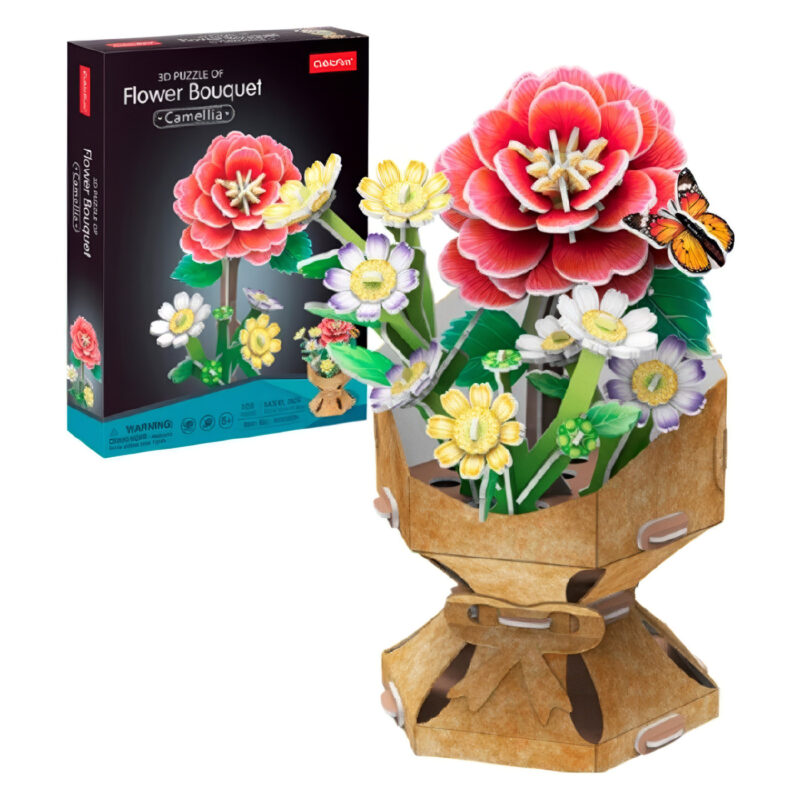 Cubic-Fun-Puzzle-Flower-Bouquet-Camellia-W3302h-20260406-202930 Cubic Fun Puzzle Flower Bouquet Camellia W3302h - Image 1