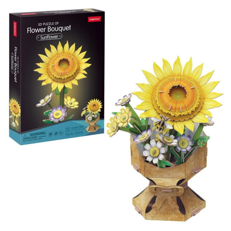 Cubic-Fun-Puzzle-Flower-Bouquet-Sunflower-W3303h-20260406-202627 Cubic Fun Puzzle Flower Bouquet Sunflower W3303h - Image 1