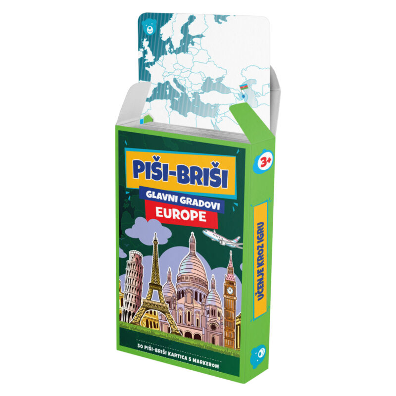 Edukativne-Karte-Pii-Brii-Glavni-Gradovi-Europemar-20260404-124428 Edukativne Karte Piši Briši Glavni Gradovi Europe+marker - Image 1