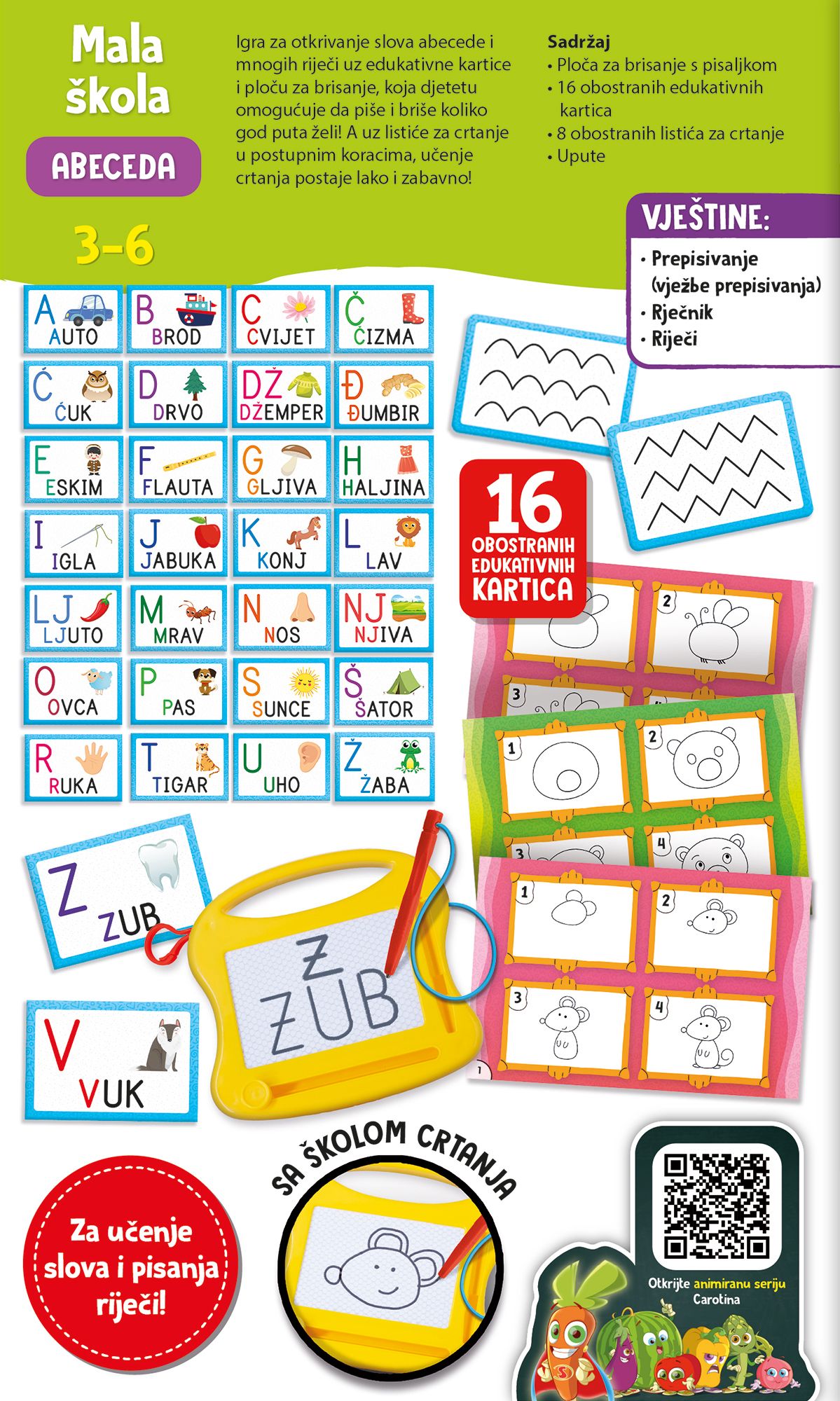 Edukativna igra LISCIANI Carotina Zabavna Abeceda Piši-Briši 113732