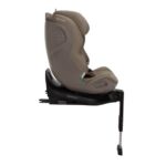 Beige infant car seat mounted on a black Maxi-Cosi base with an extended adjustable support leg.