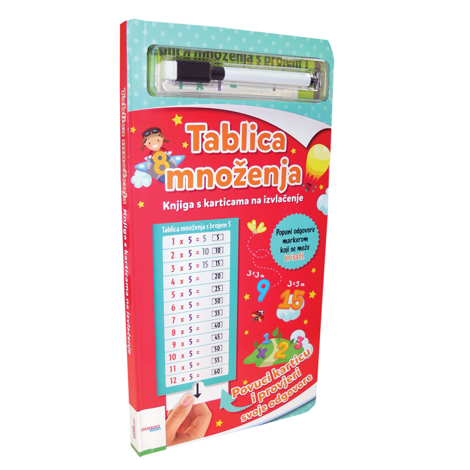Knjiga ODEON Povuci i nauči Tablica Množenja 113906
