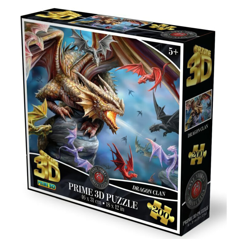 Puzzle 3d 200 Pcs Dragon Clan 46x31 - Image 1