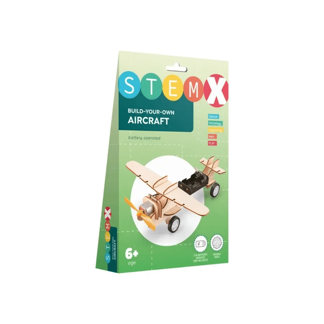 STEM X® Edukativni Set — Drveni Avion sa Motorom i Propelerom