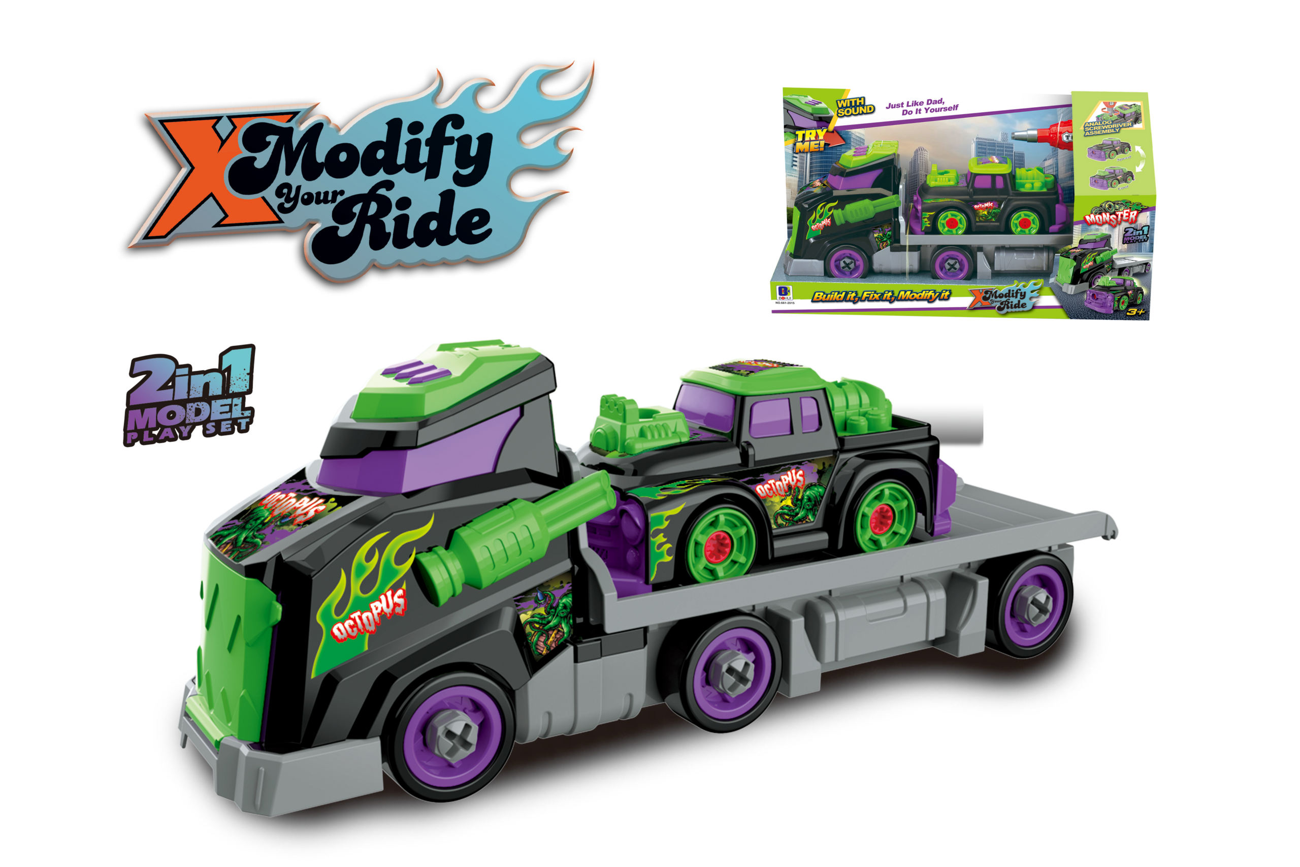 Diy Monster Trailer Set Za Igru 25118422