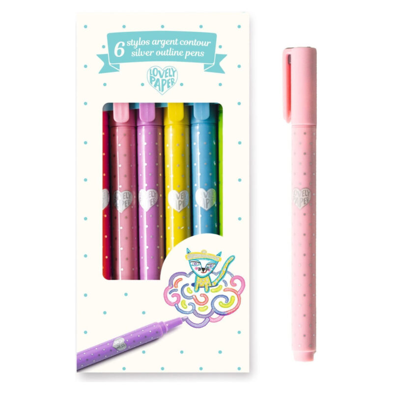 Djeco Dd03798 Set Od 6 Flomastera U Boji - Srebrni - Image 1