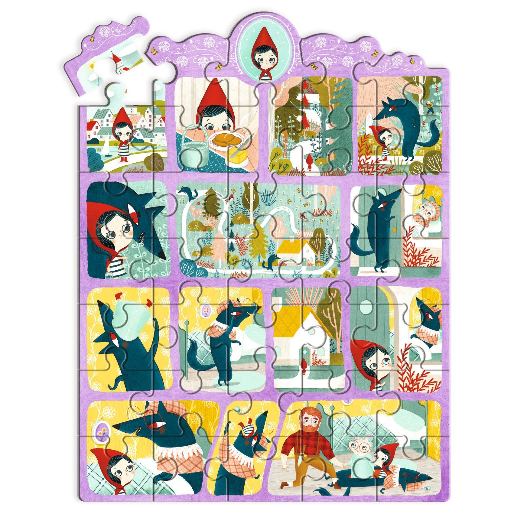Puzzle Djeco pričam ti priču - Crvenkapica Dj07050