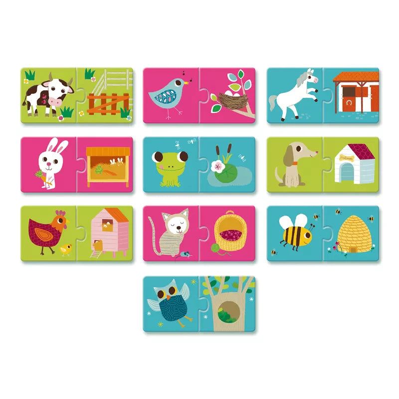 Puzzle duo Djeco Habitat - Gdje žive životinje? DJ08164