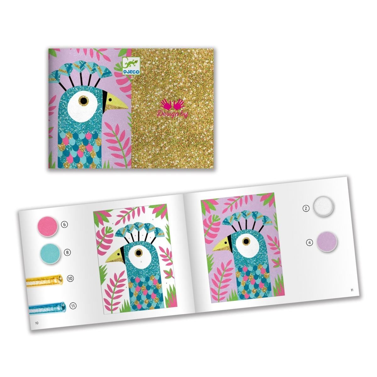 Djeco Dj08663 Kreativni Set S Pijeskom I Gliterom - Paun