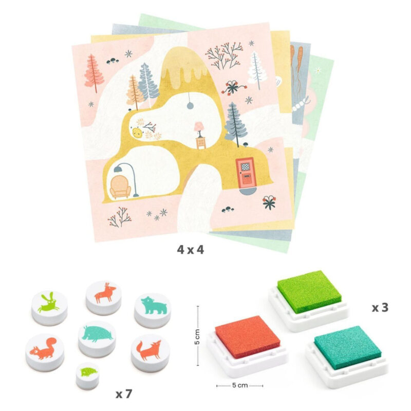 Djeco-Kreativni-Set-S-Peatima-ivotinje-Na-Drvetu-20260526-141237 Djeco Kreativni Set S Pečatima - Životinje Na Drvetu Dj09953 - Image 1