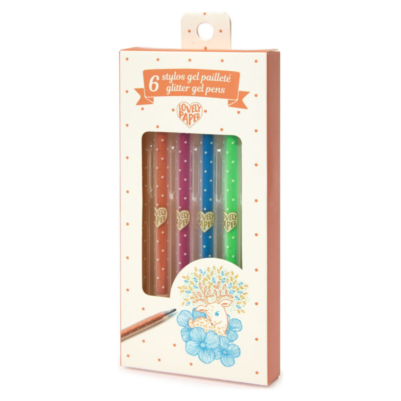 Djeco Set Od 6 Glitter Penkala Dd03755 - Image 1