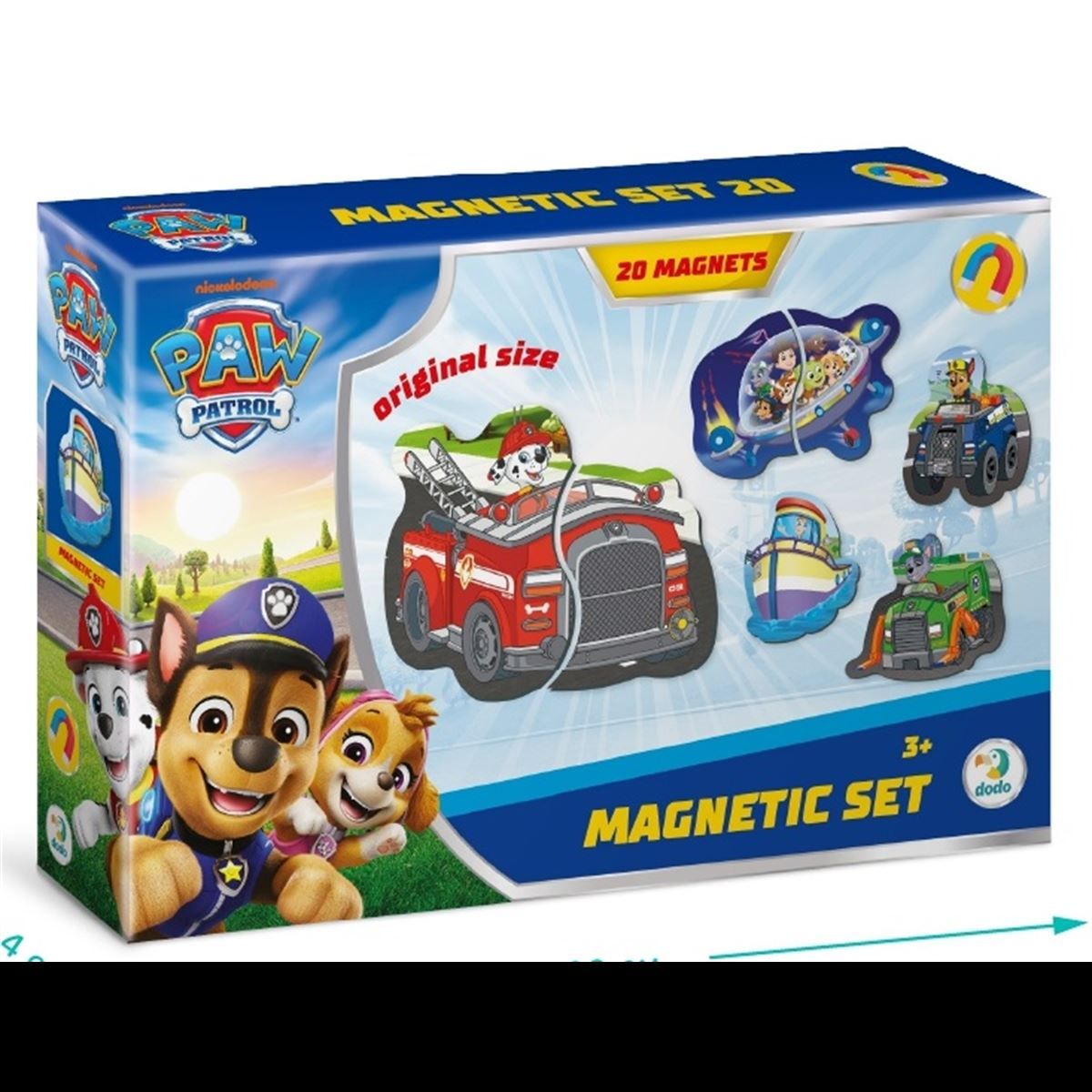 Magnetni set Dodo drumske avanture Paw Patrol 20 kom