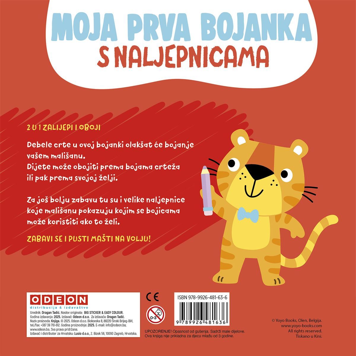 Ode:moja Prva Bojanka S Naljepnicama (crvena)