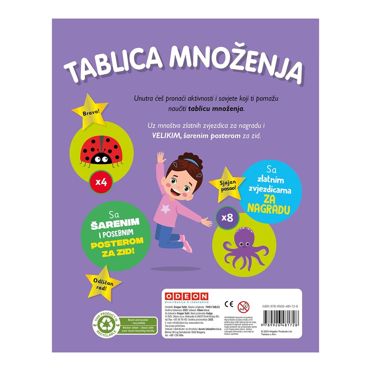 Ode:tablica Množenja Vježbenica S Posterom