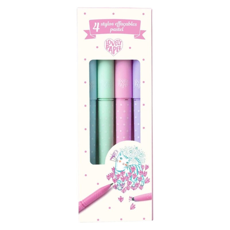 Set od 4 pastelne kemijske olovke piši-briši – Djeco DD03794 - Image 1