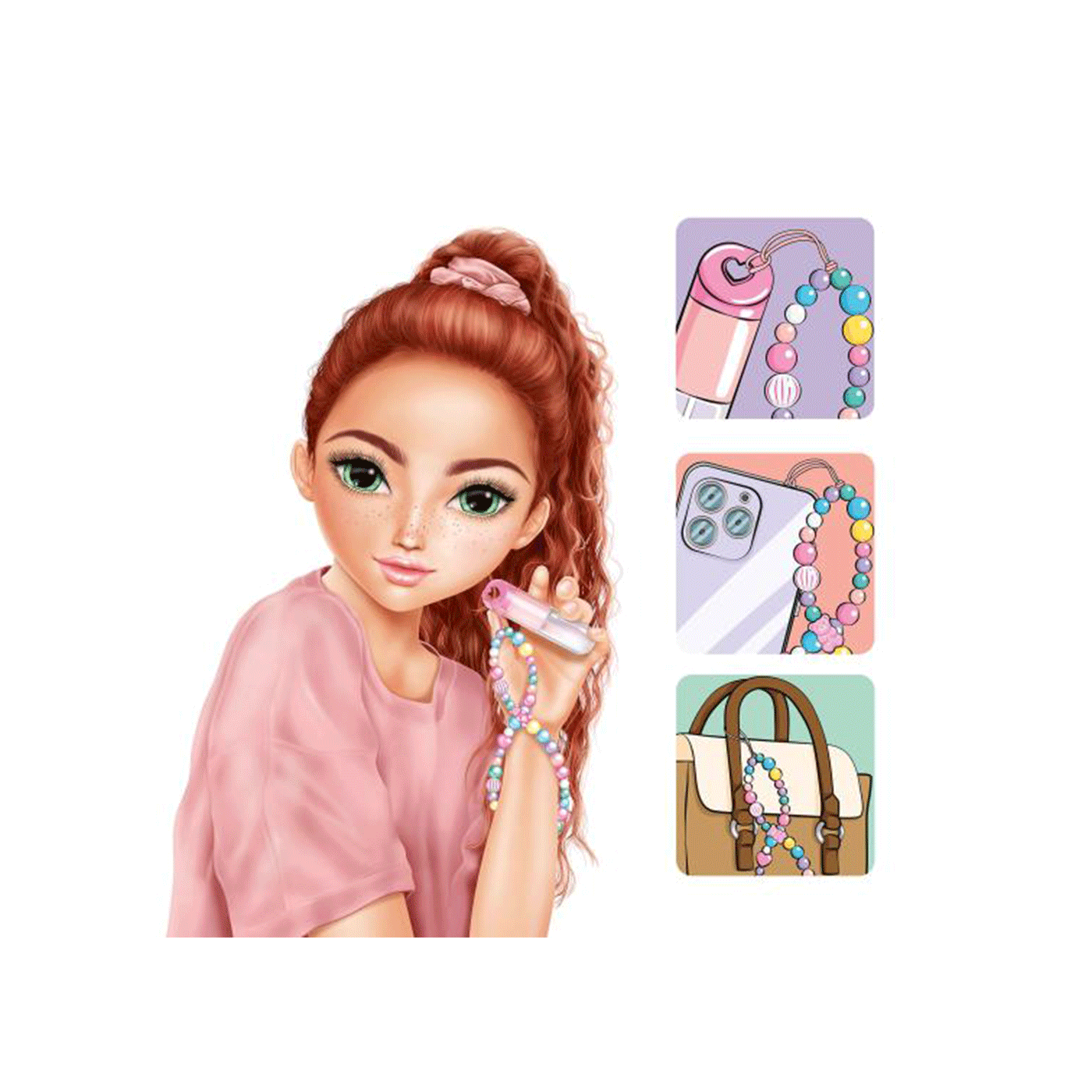 Sjajilo za usne Top Model s privjeskom od perlica Candy Glam