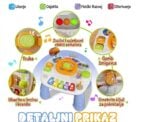 Interaktivni dječji edukativni stočić s tipkama, gumbima i svjetlosnim/zvučnim efektima