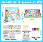 Croatian kids' Busy Book activity set with spiral book, cards, stickers, and markers (148 pieces).