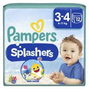 Pelene-gaćice za kupanje Pampers Splashers, veličina 3-4 (6-11 kg), 12 kom - Image 1