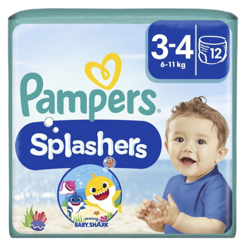 Pelene-gaćice za kupanje Pampers Splashers, veličina 3-4 (6-11 kg), 12 kom - Image 1
