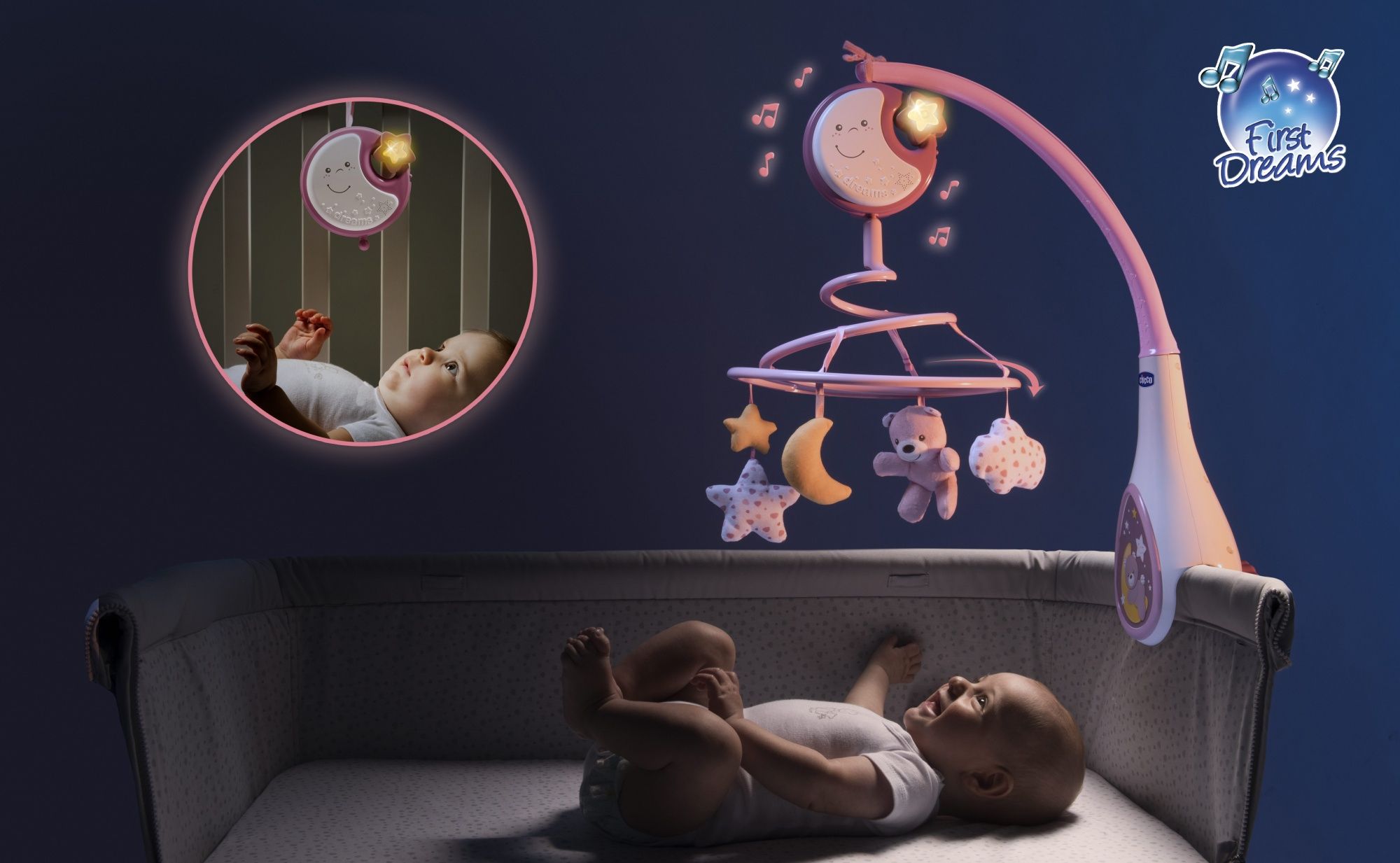 Vrtuljak Glazbeji Next2dreams Pink