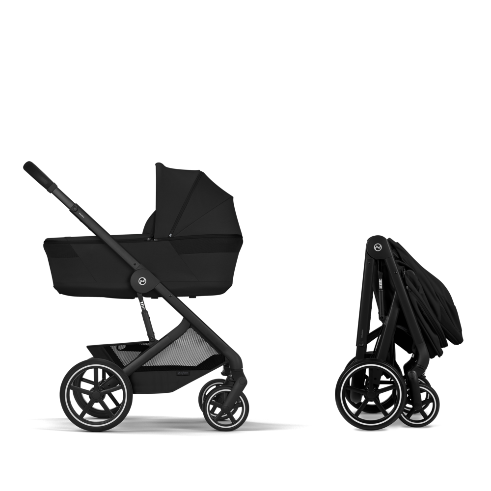 Kolica Cybex Balios S Lux 2u1 Moon Black 2026 (sklopiva košara)