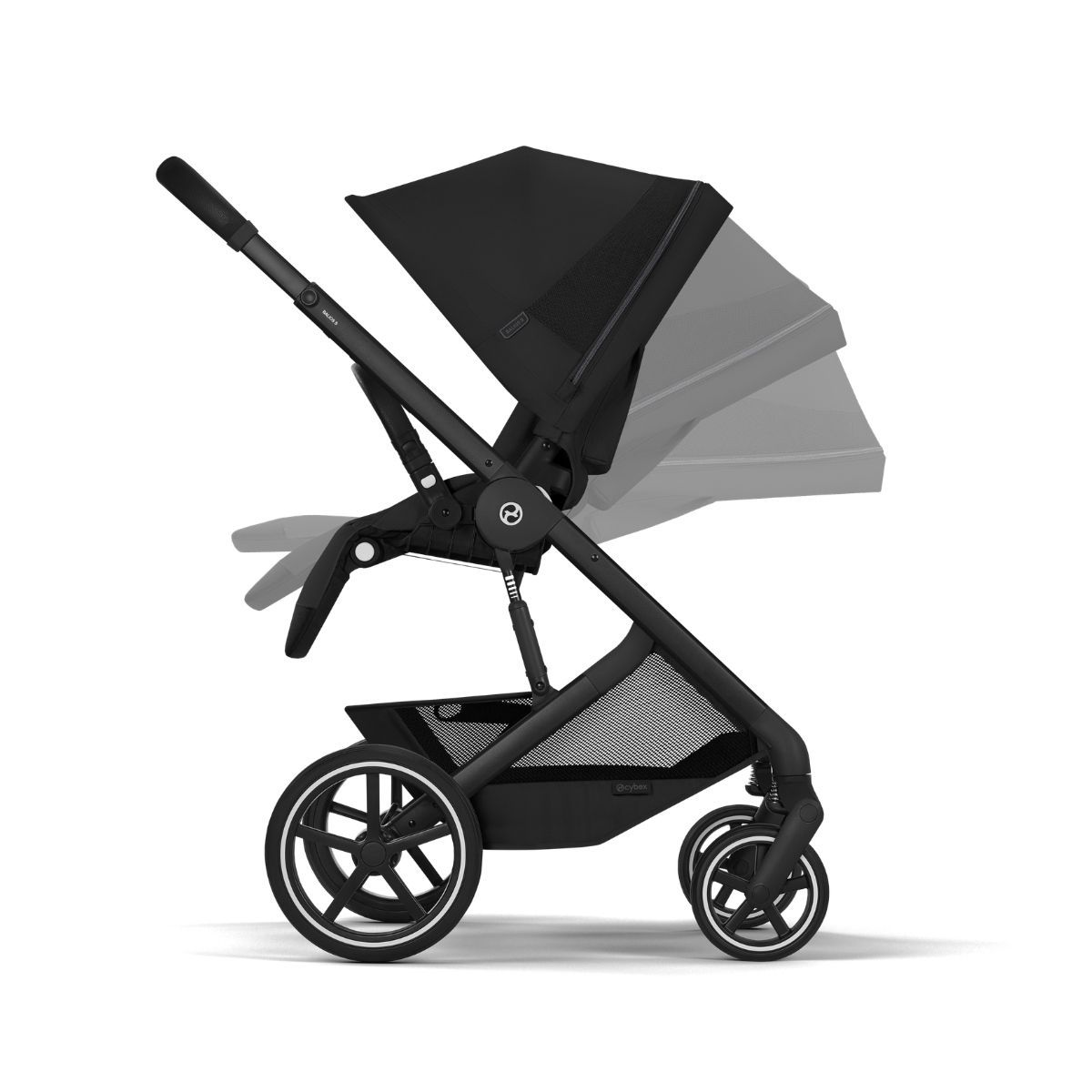 Cybex 2u1 Balios S Blk Kolica+sklopiva Košara Moon Black
