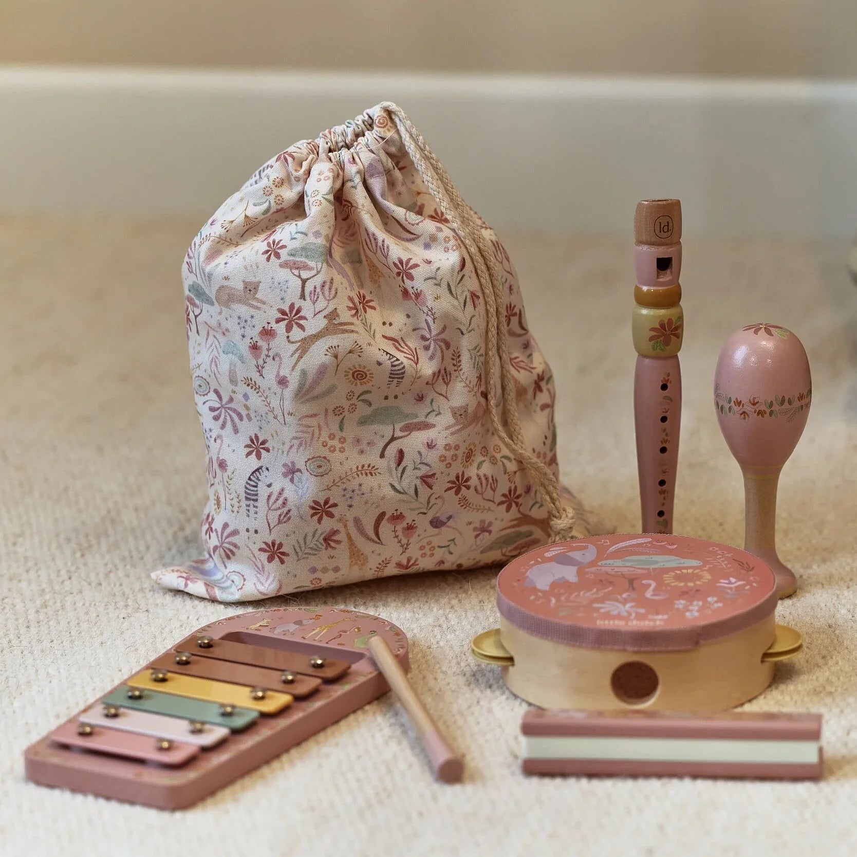 Little Dutch Glazbeni Set Safari Friends Pink Ld7474