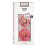 Duda BIBS Boheme dusty pink & coral size 0+mj - Image 2