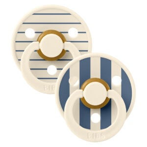 Duda BIBS Studio Colour-Pin ivory steel blue mix size 2 - Image 1