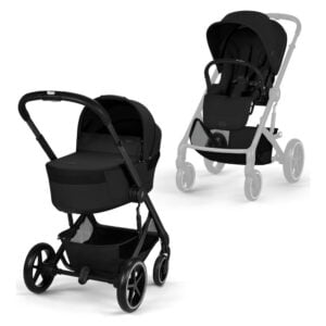 Kolica Cybex Balios S Lux 2u1 Moon Black 2026 (sklopiva košara) - Image 1