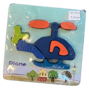 Outlet: Igračka drvene puzzle avion i riba - Image 1
